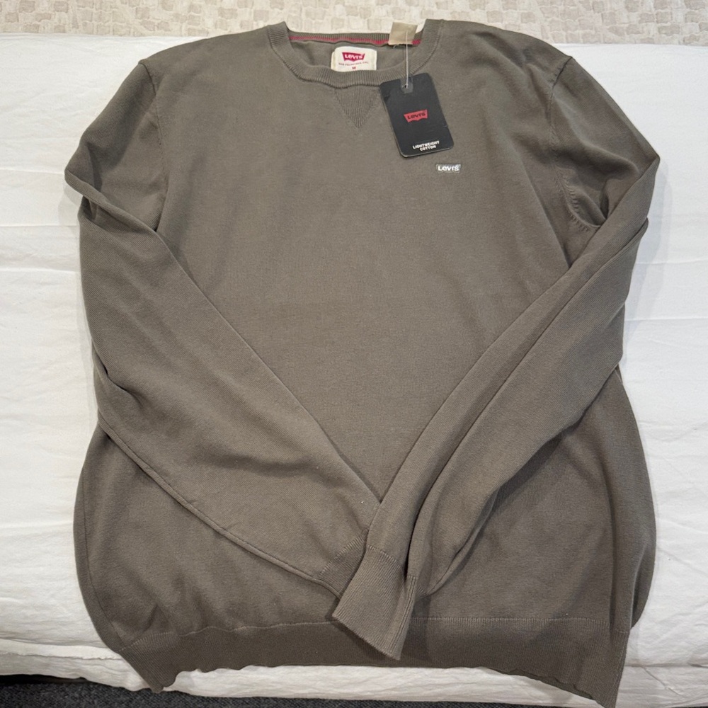 Levi's Men's Taupe Crewneck Sweater